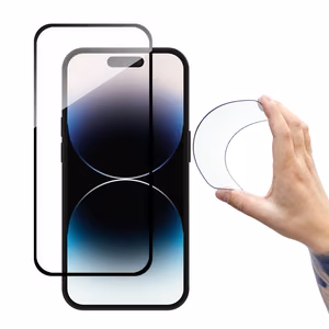 Wozinsky pilna pārklājuma Flexi Nano Glass rūdītais stikls iPhone 14 Pro elastīgs ar melnu rāmi