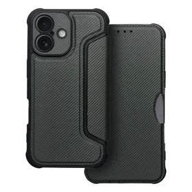 RAZOR grāmatas tipa viedtālruņa apvalks IPHONE 16 Plus tumši zaļš
