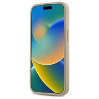 DKNY Quilted Stack Logo viedtālruņa apvalks iPhone 14 - bēšs