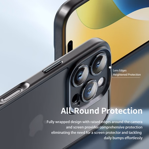Rock Guard Touch Matte sērijas viedtālruņa apvalks Iphone 16 Plus melns