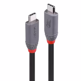 USB4 240W Type C kabelis 0.8m 40Gbps Anthra Line 36956 Lindy
