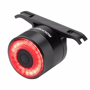 Rockbros Q3 aizmugurējais velosipēda lukturis ar Smart Stop System - melns