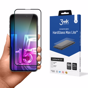 Apple iPhone 15 - 3mk aizsargstikls HardGlass Max Lite™