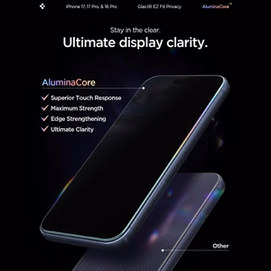 Spigen Glas.tR EZ Fit Privacy Закалённое стекло для iPhone 16 Pro / 17 / 17 Pro - 2 шт.