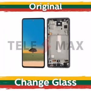 LCD Displejs Saderīgs ar Samsung A528 A52s ar Frame / Awesome Violets / (Renewed: Telemax)