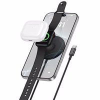 Borofone Bezvadu indukcijas lādētājs BQ41 Glory 3 in 1 15W melns