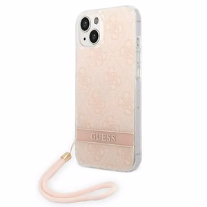 Guess GUOHCP14MH4STP iPhone 14 Plus 6.7 "rozā / rozā cietais apvalks 4G druka Siksna