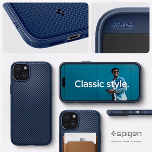 Spigen Mag Armor viedtālruņa apvalks ar MagSafe iPhone 15 Plus - zils