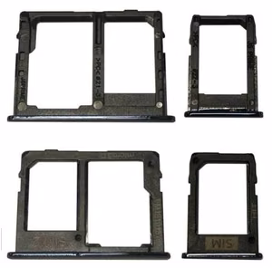 SIM card holder Samsung J610 J6+ 2018 (2 pcs) melns ORG