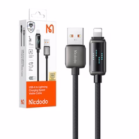 Mcdodo CA-5250 USB-A-uz Lightning kabelis, LED displejs, 1,2 m