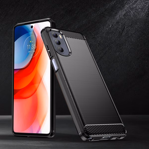 Carbon Case гибкий чехол для Motorola Moto G Stylus 2022 чёрный