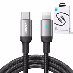 Joyroom Extraordinary Series A10 Lightning / USB-C PD 20W kabelis 1.2 m - melns