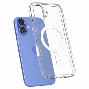 Spigen Ultra Hybrid "T" Magnētiskais iPhone 16 viedtālruņa apvalks - Balts