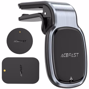 Acefast D16 Magnētiskais auto gaisa ventilācijas stiprinājums - nav nepieciešams MagSafe - pelēks