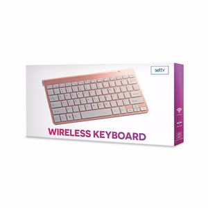 Setty bezvadu tastatūra rozā zelts