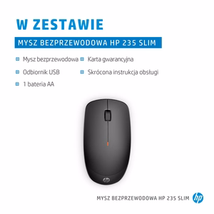 HP 235 Slim bezvadu pele