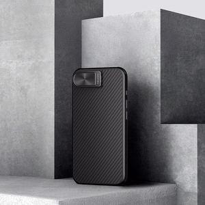Nillkin CarboProp Magnetic maciņš with kameras vāciņš and statīvs iPhone 16e / 17e - melns
