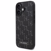 Karl Lagerfeld Hot Stamp MagSafe iPhone 16 Plus apvalks - melns