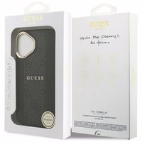 GUESS viedtālruņa apvalks IPHONE 17, saderīgs ar MagSafe GUHMP17SPG4SEMCK (PU W/ 4G Stripe) melns