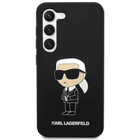 Karl Lagerfeld KLHCS23SSNIKBCK S23 S911 silikona viedtālruņa apvalks melns Ikonik