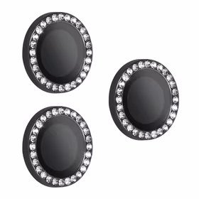 Temperētais stikls HARD DIAMOND kamerai (objektīvam) iPhone 17 Pro/17 Pro Max – melnas krāsas, 3 gab.