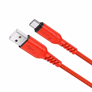 Kabelis USB A uz USB C Hoco QC 3A 1 m X59 sarkans