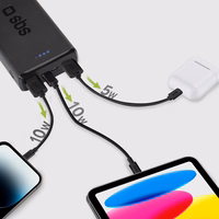 Portatīvais lādētājs Puro Fast 20000 mAh 2x USB-A + 1x USB-C - melna