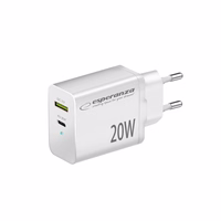 Esperanza EZC105W mains charger 20W balts