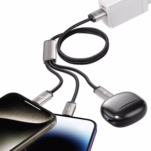 Tech-Protect UltraBoost 3in1 USB-A - Lightning / USB-C / micro USB 3.5A kabelis 1 m - pelēks
