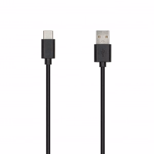 SEEK TOTI USB-A uz Type-C, 1 m PVC datu kabelis 3A, melns