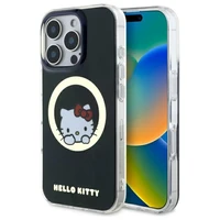Hello Kitty IML Saldā kaķenīte magnētiskais iPhone 16 Pro viedtālruņa apvalks - melns