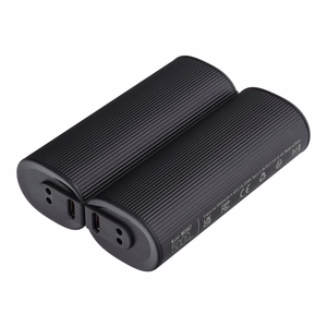 Portatīvais lādētājs VEGER 2 x 5000 mAh ar rokassildītāju 2 gab. melns un sudrabains