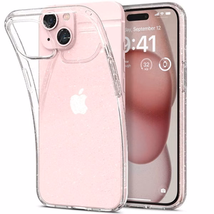 Spigen Liquid Crystal vāciņš iPhone 14 Plus – caurspīdīgs ar spīdumiem