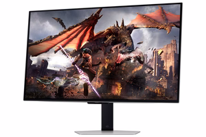 Samsung G80SD monitors 81,3 cm (32") 3840 x 2160 pikseļi 4K Ultra HD OLED sudrabs