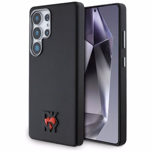 DKNY Ādas Heart of NY viedtālruņa apvalks Samsung Galaxy S25 Ultra - Melns