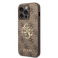 Guess GUHCP15L4GMGBR iPhone 15 Pro 6.1" brūns/brūns cietais apvalks 4G Big Metal Logo