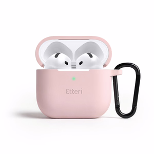 Etteri silikona maciņš AirPods 4 gaiši rozā