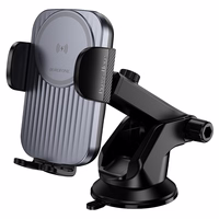 Borofone auto turētājs BH222 ar induktīvo uzlādi priekšējā stiklā melns