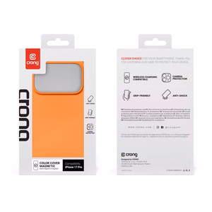 Crong Color Cover Magnetic MagSafe vāciņš ierīcei iPhone 17 Pro, oranžs