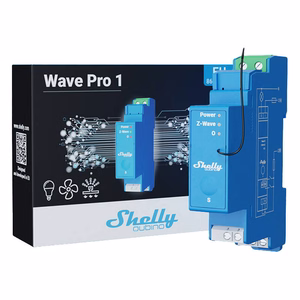 Shelly Qubino Pro 1 DIN sliedes relejs, 1 kanāla, Z-Wave