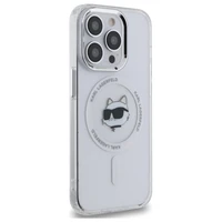 Karl Lagerfeld IML Metāla Choupette galva MagSafe apvalks iPhone 13 - balts