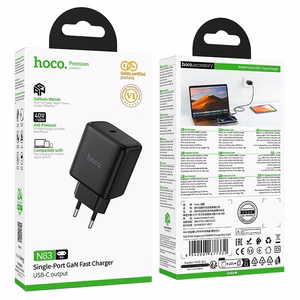 Telefona GaN lādētājs Hoco USB C PD AVS 40W max 60W N83 melns