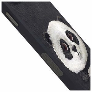 Nimmy Big Eyed Pet 2.0 Panda apvalks iPhone 15 Pro – melns