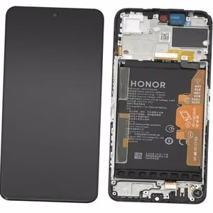 Oriģinālais Huawei Honor 200 Smart / Honor X7c 5G LCD ekrāna un skārienpaneļa modulis ar rāmi un akumulatoru, melns (servisa iepakojums)