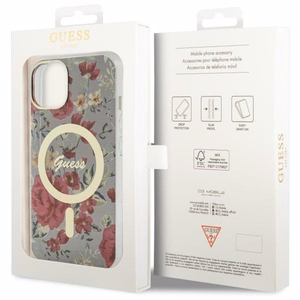 Guess Flower Viedtālruņa apvalks zaļš Magnētiskais