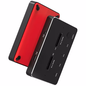 SSD Dual Bays Docking Station M.2 SATA/ NVME, USB-A, USB-C