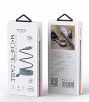 YESIDO MAGNETIC KABELIS  CA172L 27W TYPE-C/LIGHTNING 1M 3A GREY