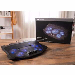 Thermaltake Massive 12 Max klēpjdatora dzesēšanas paliktnis, 43,2 cm (17 collas), 2200 apgr./min, melns