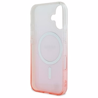 Guess IML Mirdzošs gradients Magnētiskais viedtālruņa apvalks iPhone 16 Plus - rozā