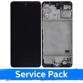 LCD Displejs Saderīgs ar Samsung M317 M31s Melns Ar Frame (Service Pack)